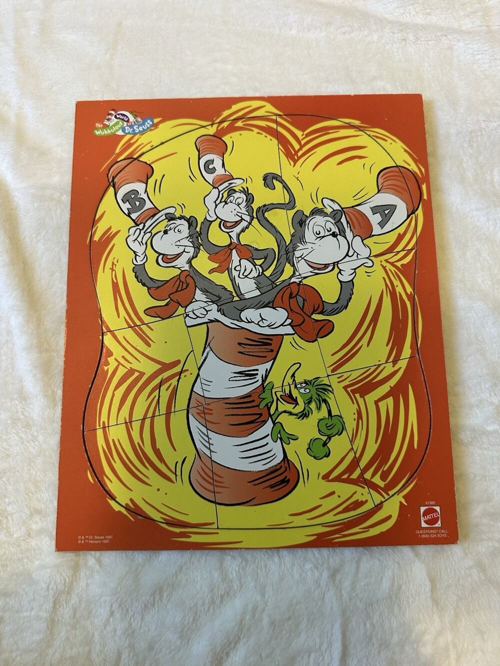 Wooden Vintage Cat In The Hat Puzzle